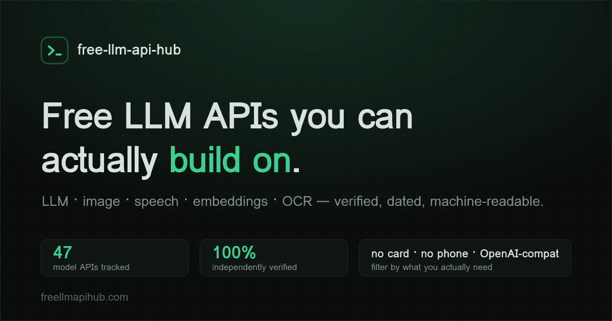 Free LLM API Hub Free LLM API Hub